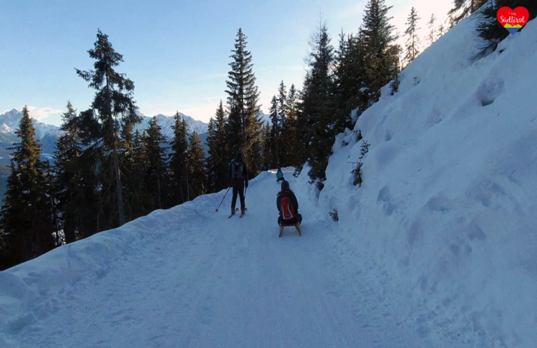 Wintertour zur Taistneralm - Rückfahrt