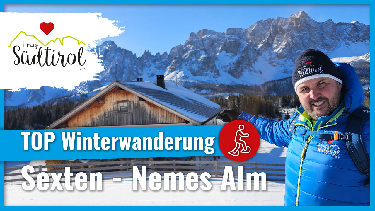 Sexten Wandern Nemes Alm Winter